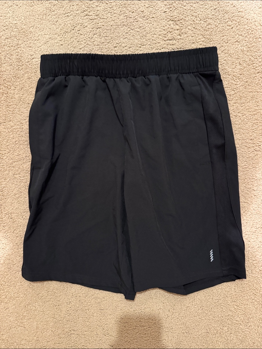 Balance Collection Black Athletic Shorts with Subtle Reflective Accent